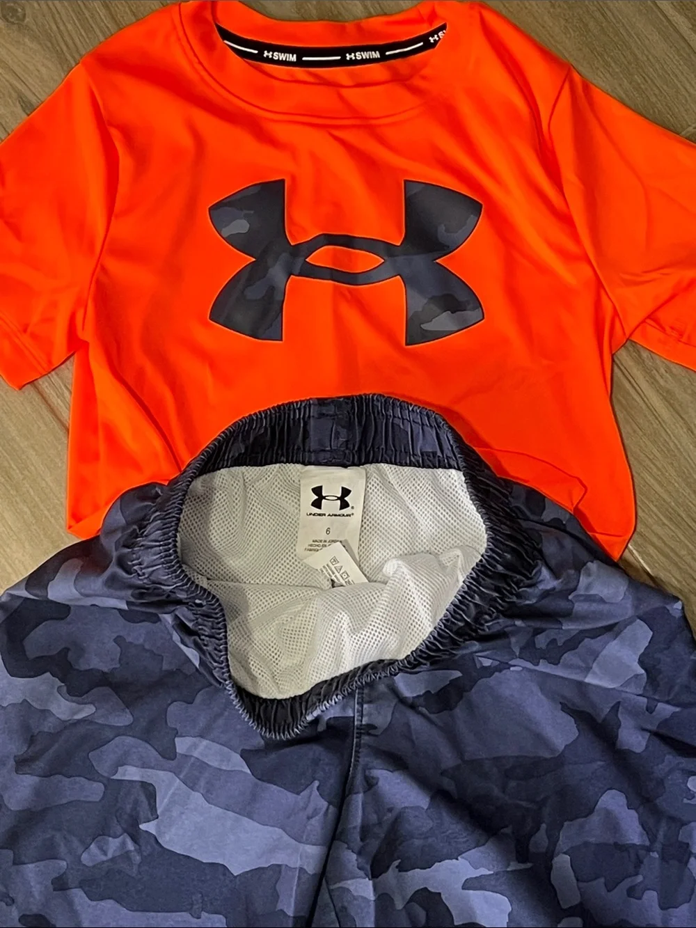 Under Armour Boys' Orange & Aqua Swim Sets